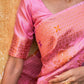 Janasya Light Pink Chanderi Silk Woven Jaal Motif Woven Design Saree | Swadesiicart