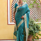 Janasya Teal Green Banarasi Silk Woven Ethnic Motifs Woven Design Saree | Swadesiicart