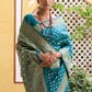 Janasya Teal Green Banarasi Silk Woven Ethnic Motifs Woven Design Saree | Swadesiicart