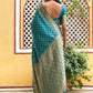 Janasya Teal Green Banarasi Silk Woven Ethnic Motifs Woven Design Saree | Swadesiicart