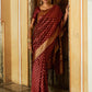 Janasya Maroon Banarasi Silk Woven Ethnic Motifs Woven Design Saree | Swadesiicart