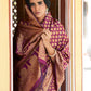 Janasya Wine Banarasi Silk Woven Ethnic Motifs Woven Design Saree | Swadesiicart