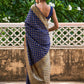 Janasya Navy Blue Banarasi Silk Ethnic Motifs Woven Design Saree | Swadesiicart