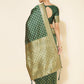 Janasya Green Banarasi Silk Ethnic Motifs Woven Design Saree | Swadesiicart
