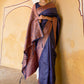 Janasya Navy Blue Banarasi Silk Ethnic Motifs Woven Design Saree | Swadesiicart