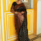 Janasya Black Banarasi Silk Ethnic Motifs Woven Design Saree | Swadesiicart