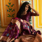 Janasya Wine Banarasi Silk Ethnic Motifs Woven Design Saree | Swadesiicart