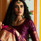 Janasya Wine Banarasi Silk Ethnic Motifs Woven Design Saree | Swadesiicart