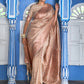 Janasya Beige Chanderi Silk Paisley Woven Design Saree | Swadesiicart