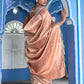 Janasya Beige Chanderi Silk Paisley Woven Design Saree | Swadesiicart