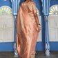 Janasya Beige Chanderi Silk Paisley Woven Design Saree | Swadesiicart