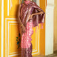 Janasya Pink Banarasi Silk Woven Ethnic Motifs Woven Design Saree | Swadesiicart