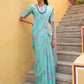 Janasya Sea Green Kanjeevaram Silk Woven Ethnic Motifs Kanjeevaram Silk Saree | Swadesiicart