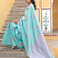 Janasya Sea Green Kanjeevaram Silk Woven Ethnic Motifs Kanjeevaram Silk Saree | Swadesiicart