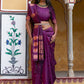 Janasya Wine Kanjeevaram Silk Woven Ethnic Motifs Kanjeevaram Silk Saree | Swadesiicart