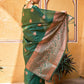 Janasya Green Kanjeevaram Silk Woven Ethnic Motifs Kanjeevaram Silk Saree | Swadesiicart
