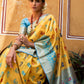 Janasya Yellow Cotton Silk Woven Ethnic Motifs Patola Saree | Swadesiicart