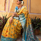 Janasya Yellow Cotton Silk Woven Ethnic Motifs Patola Saree | Swadesiicart