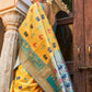 Janasya Yellow Cotton Silk Woven Ethnic Motifs Patola Saree | Swadesiicart
