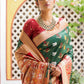 Janasya Green Cotton Silk Woven Ethnic Motifs Patola Saree | Swadesiicart