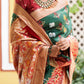 Janasya Green Cotton Silk Woven Ethnic Motifs Patola Saree | Swadesiicart