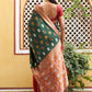 Janasya Green Cotton Silk Woven Ethnic Motifs Patola Saree | Swadesiicart