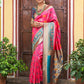 Janasya Pink Cotton Silk Woven Ethnic Motifs Patola Saree | Swadesiicart