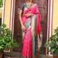 Janasya Pink Cotton Silk Woven Ethnic Motifs Patola Saree | Swadesiicart