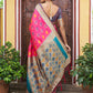 Janasya Pink Cotton Silk Woven Ethnic Motifs Patola Saree | Swadesiicart