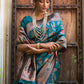 Janasya Teal Green Banarasi Silk Woven Dual Tone Floral Design Banarasi Silk Saree | Swadesiicart