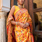 Janasya Yellow Chanderi Silk Pashmina Woven Design Saree | Swadesiicart