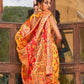 Janasya Yellow Chanderi Silk Pashmina Woven Design Saree | Swadesiicart