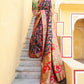 Janasya Navy Blue Chanderi Silk Pashmina Woven Design Saree | Swadesiicart