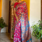 Janasya Pink Chanderi Silk Pashmina Woven Design Saree | Swadesiicart
