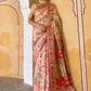 Janasya Beige Chanderi Silk Pashmina Woven Design Saree | Swadesiicart