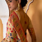 Janasya Beige Chanderi Silk Pashmina Woven Design Saree | Swadesiicart