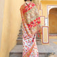 Janasya White Chanderi Silk Pashmina Woven Design Saree | Swadesiicart