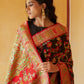 Janasya Black Chanderi Silk Pashmina Woven Design Saree | Swadesiicart