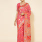 Janasya Pink Chanderi Silk Pashmina Woven Design Saree | Swadesiicart