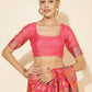 Janasya Pink Chanderi Silk Pashmina Woven Design Saree | Swadesiicart