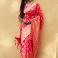 Janasya Pink Banarasi Silk Ethnic Motifs Woven Design Saree | Swadesiicart