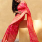 Janasya Pink Banarasi Silk Ethnic Motifs Woven Design Saree | Swadesiicart
