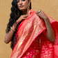 Janasya Pink Banarasi Silk Ethnic Motifs Woven Design Saree | Swadesiicart