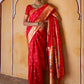 Janasya Red Paithani Silk Ethnic Motifs Paithani Silk Saree | Swadesiicart