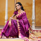 Janasya Wine Paithani Silk Ethnic Motifs Paithani Silk Saree | Swadesiicart