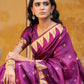 Janasya Wine Paithani Silk Ethnic Motifs Paithani Silk Saree | Swadesiicart
