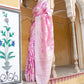 Janasya Pink Linen Cotton Woven Ethnic Motifs Woven Design Saree | Swadesiicart