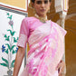 Janasya Pink Linen Cotton Woven Ethnic Motifs Woven Design Saree | Swadesiicart