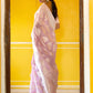 Janasya Lavender Linen Cotton Woven Paisley Woven Design Saree | Swadesiicart