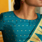 Janasya Teal Paithani Silk Ethnic Motifs Paithani Silk Saree | Swadesiicart